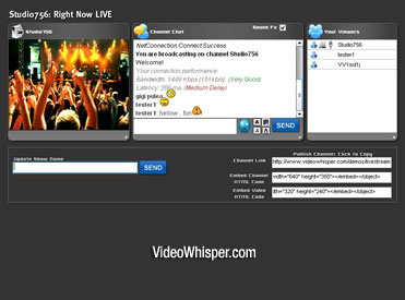 Broadcast Live Video Streaming Software for your websites and blogs.